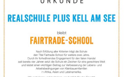 RS+ Kell am See bleibt Fairtrade Schule