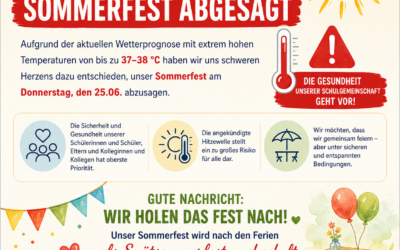 Wir verschieben das Sommerfest…