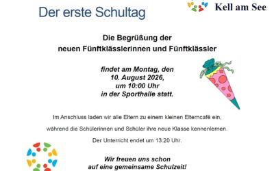 Erster Schultag für unsere 5. Klassen