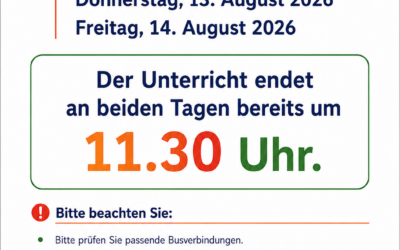 Kurzsstunden am Donnerstag und Freitag