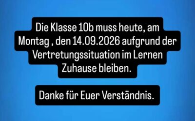 10b am Montag, den 14.09.2026 im Lernen Zuhause